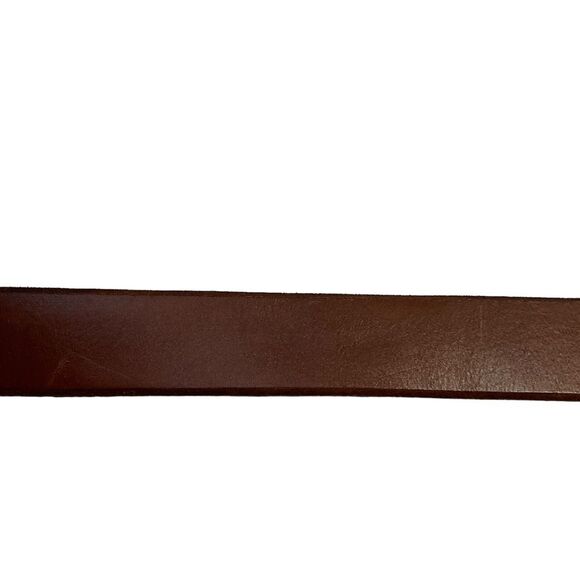 Million Wishes Brown Leather Gold-tone Ornate Detachable Buckle Belt Size L(42”) - Picture 12 of 16